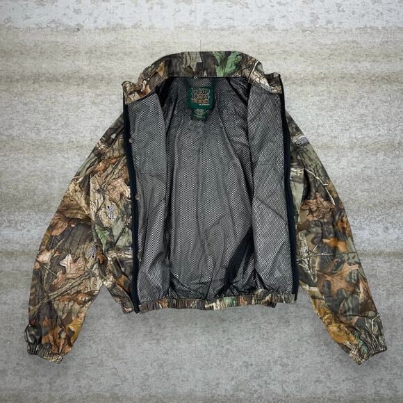 Vintage Y2K Advantage Camo Jacket Mens L Mesh Lined Full Zip Mad Dog - Picture 2 of 4